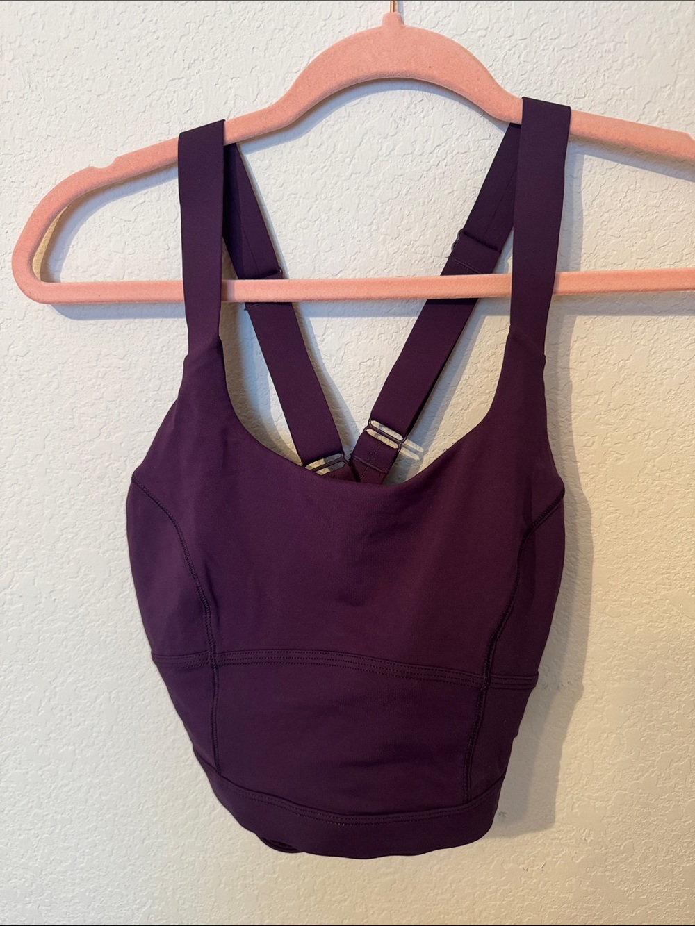 lululemon athletica Plum Purple Support Crop Sports Bra size 6